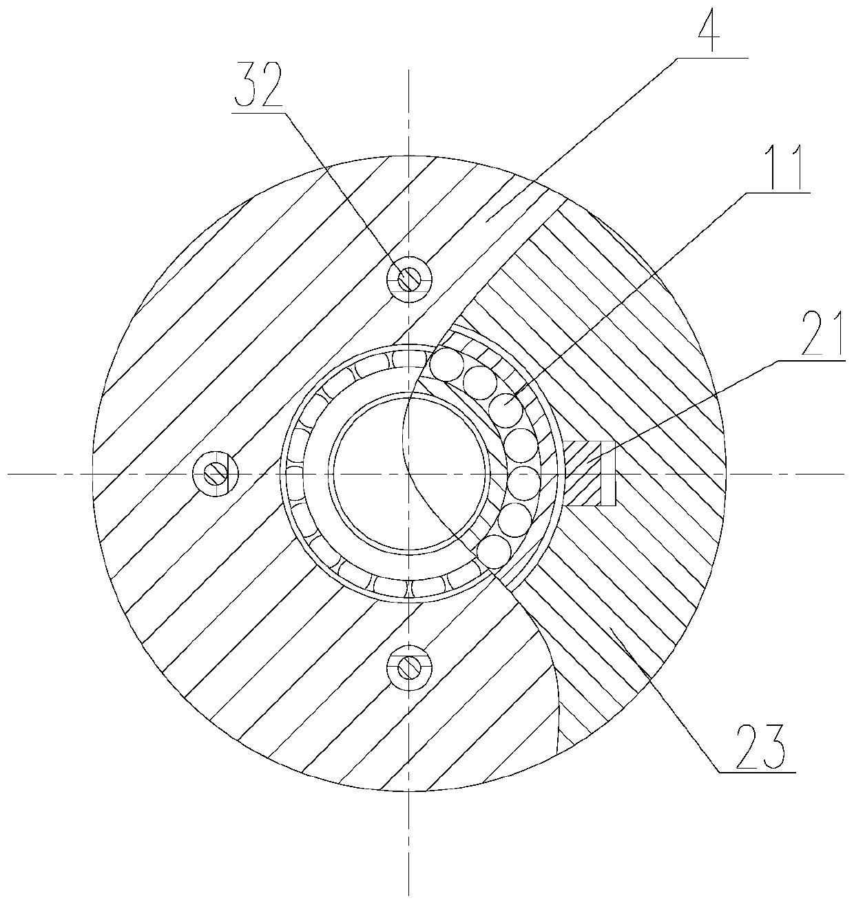 Electromagnetic adsorption type protective bearing device