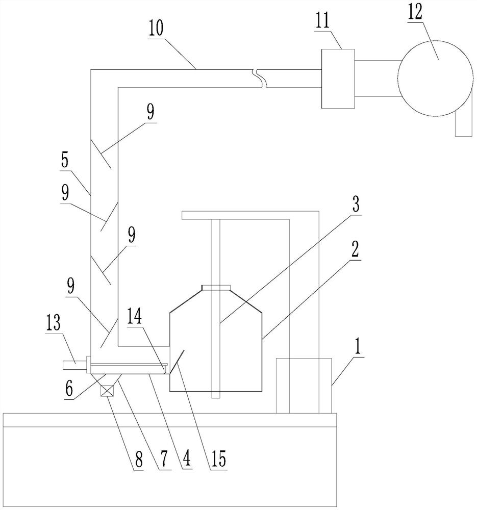 Smoke exhaust device matched with submerged arc abrasion-resistant surfacing welding machine