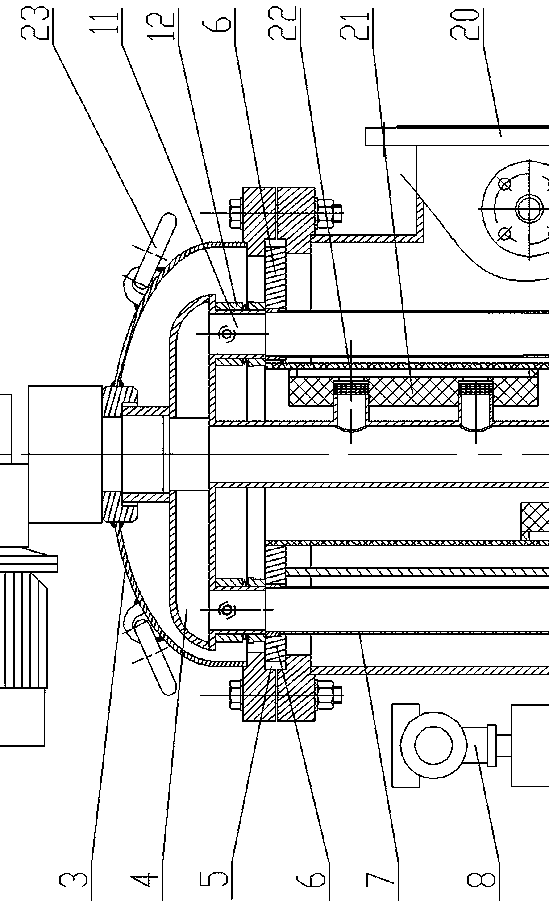 Automatic backwashing filter with large filtering area