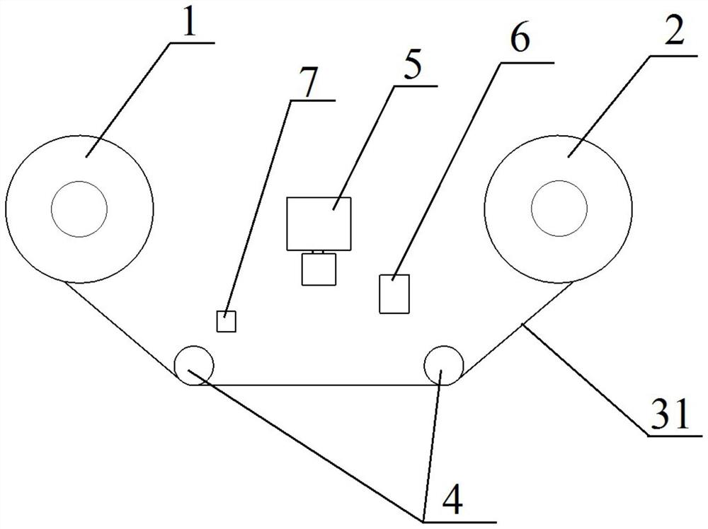 Coil material detection device