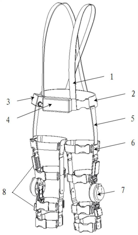 Light and flexible knee joint power-assisted exoskeleton robot