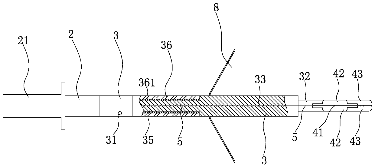 T-shaped cable head grounding device and method of ring main unit