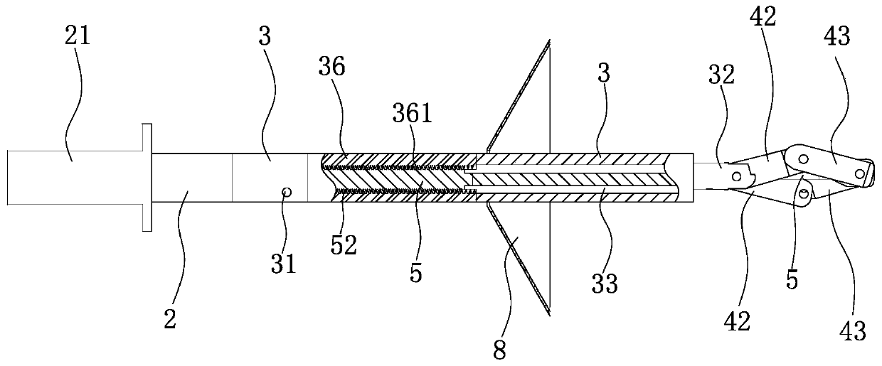 T-shaped cable head grounding device and method of ring main unit