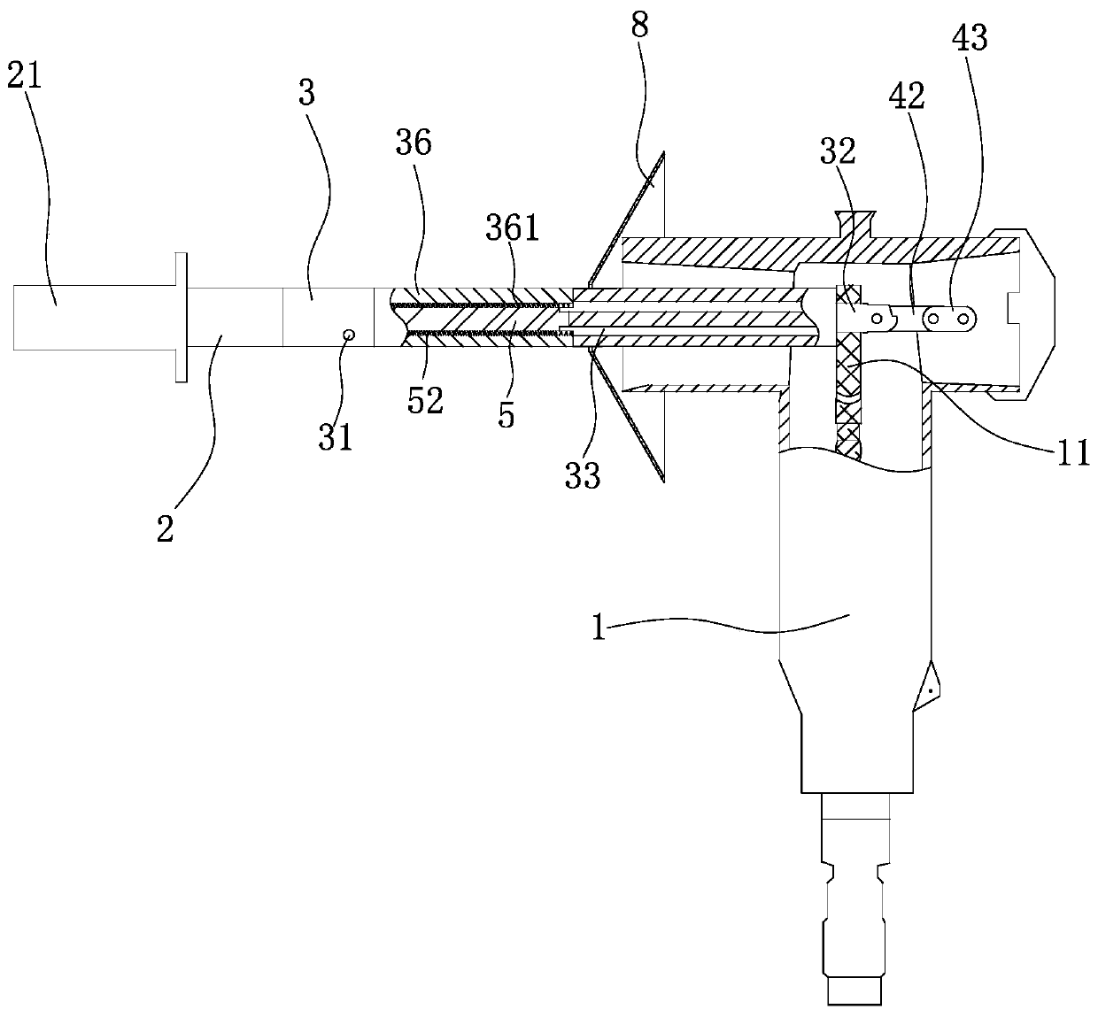 T-shaped cable head grounding device and method of ring main unit