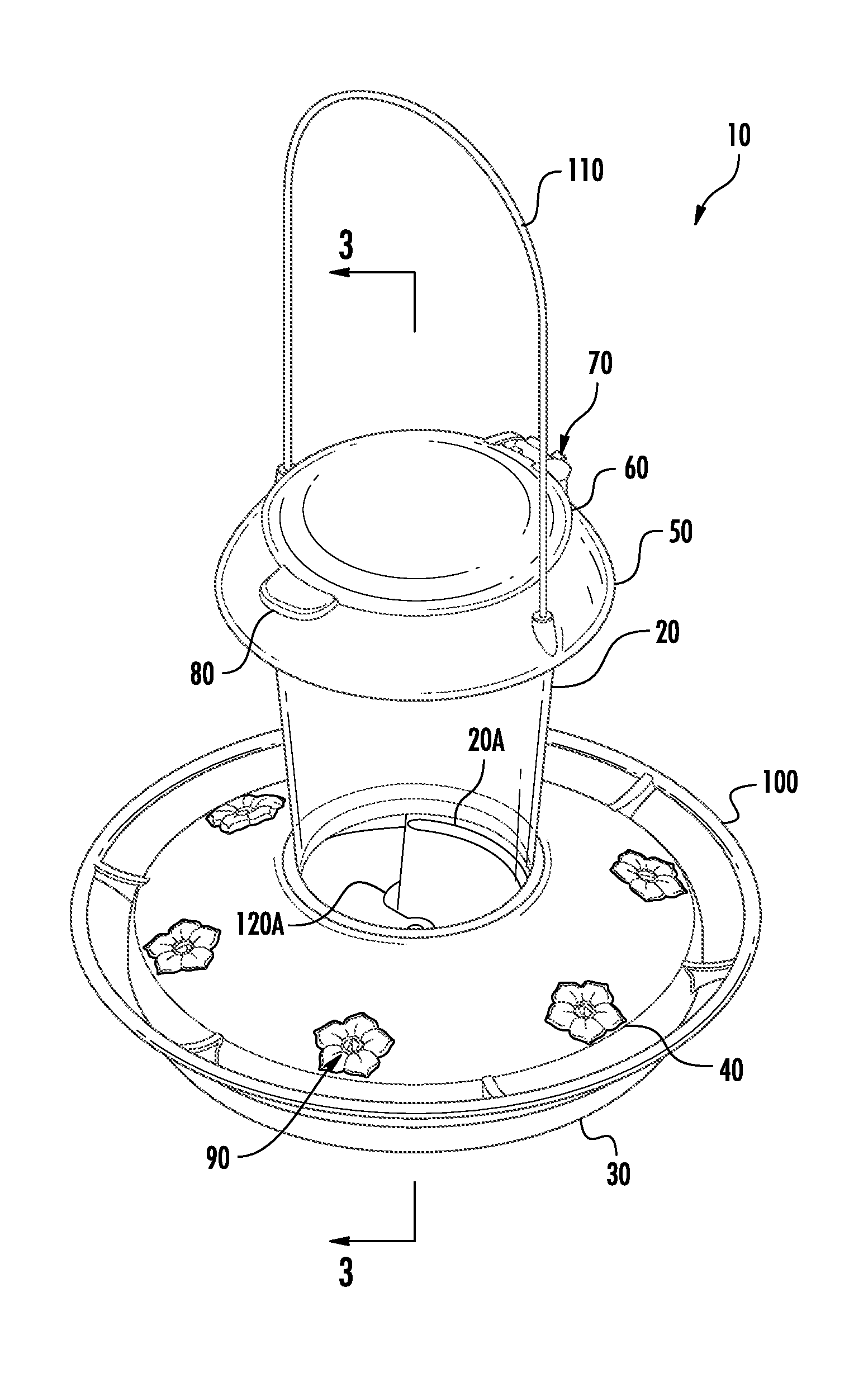 Nectar feeder having a float with rounded bottom