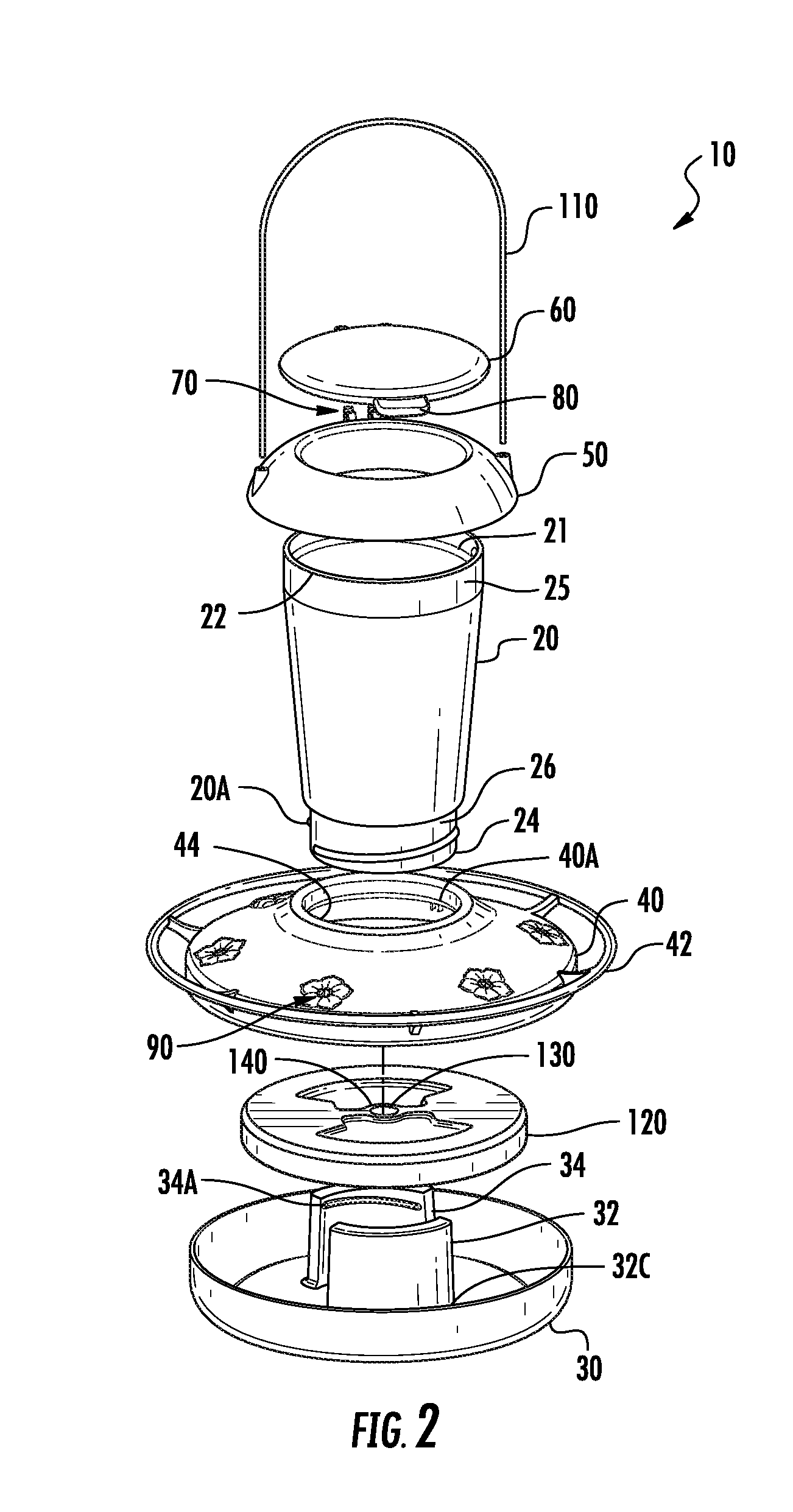 Nectar feeder having a float with rounded bottom