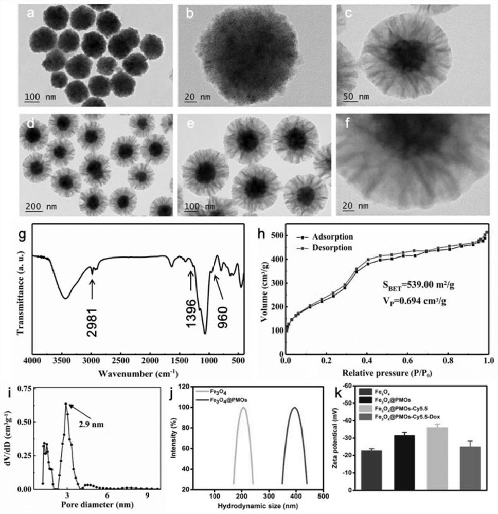 Mesoporous silica nano composite carrier, drug-loaded compound, application and pharmaceutical composition