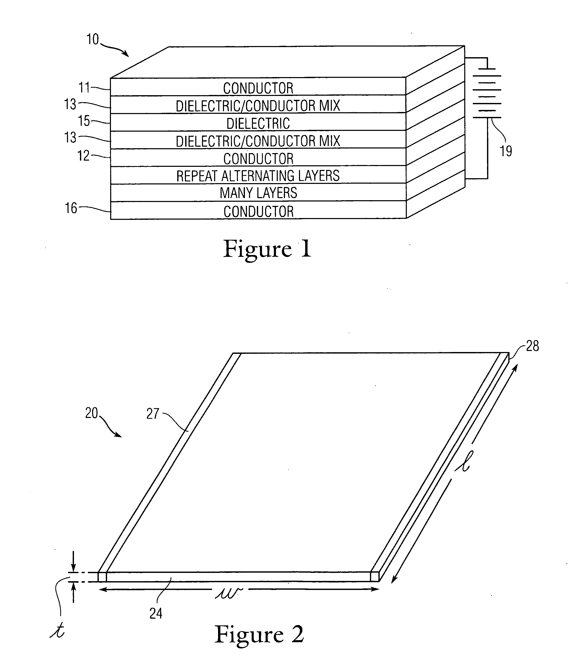 High performance capacitor with high dielectric constant material