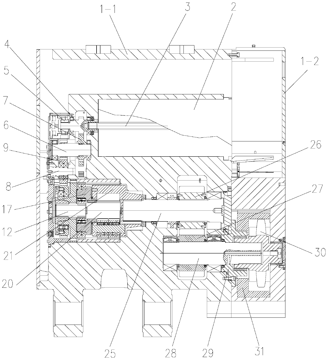 Traction box for thin coal seam coal cutter