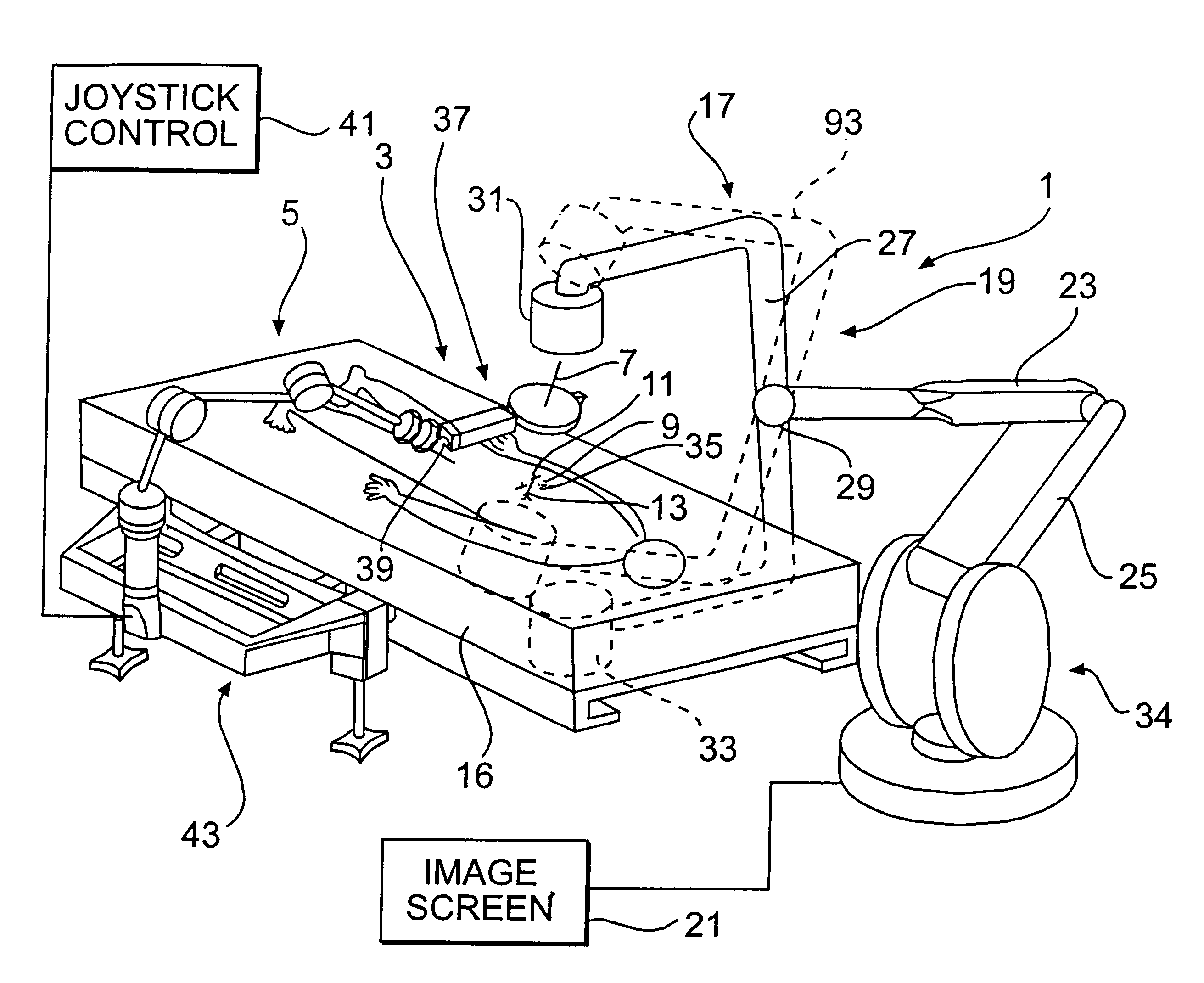 Friction transmission with axial loading and a radiolucent surgical needle driver