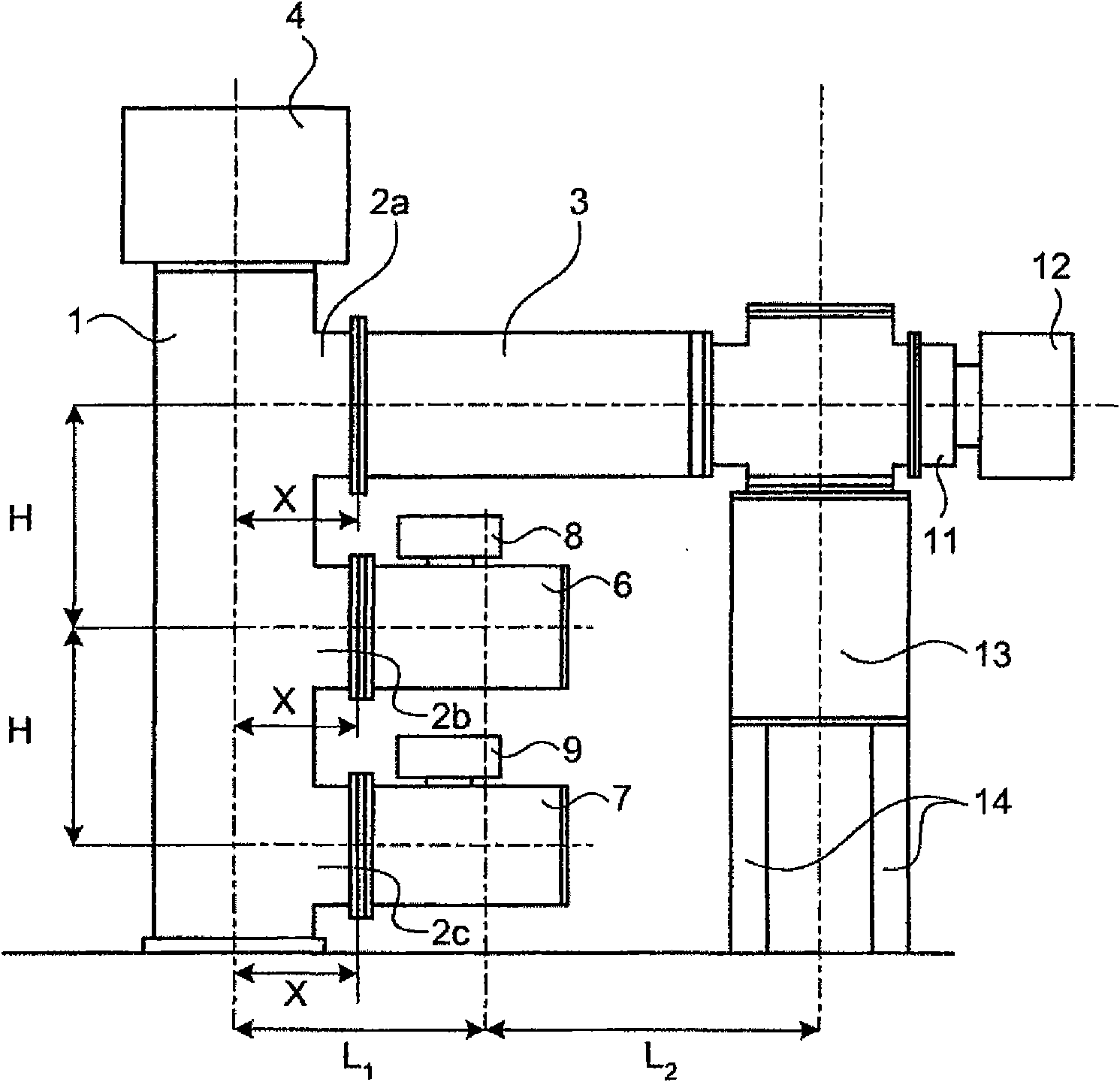 Gas insulation switching device