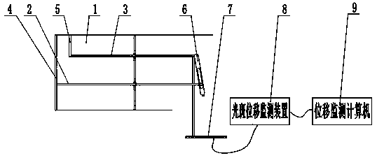 An anchorage structure displacement monitoring device based on spot displacement change