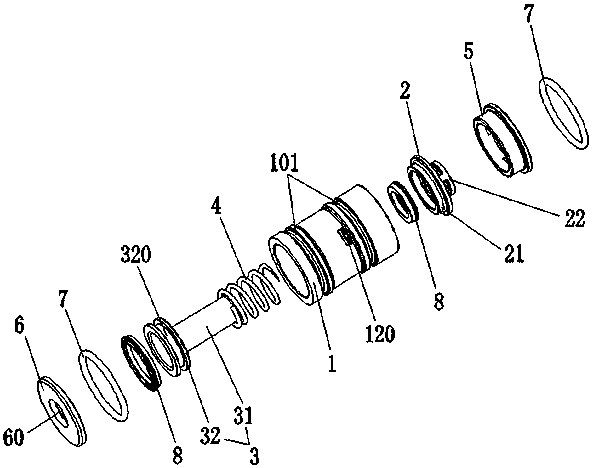 Fluid pressure stabilizing valve with end cover sealing support structure