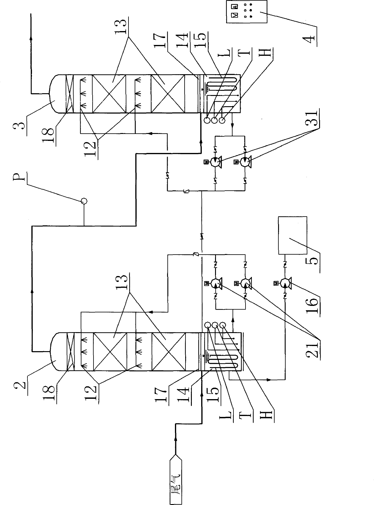 Hydrogen chloride tail gas recovery equipment