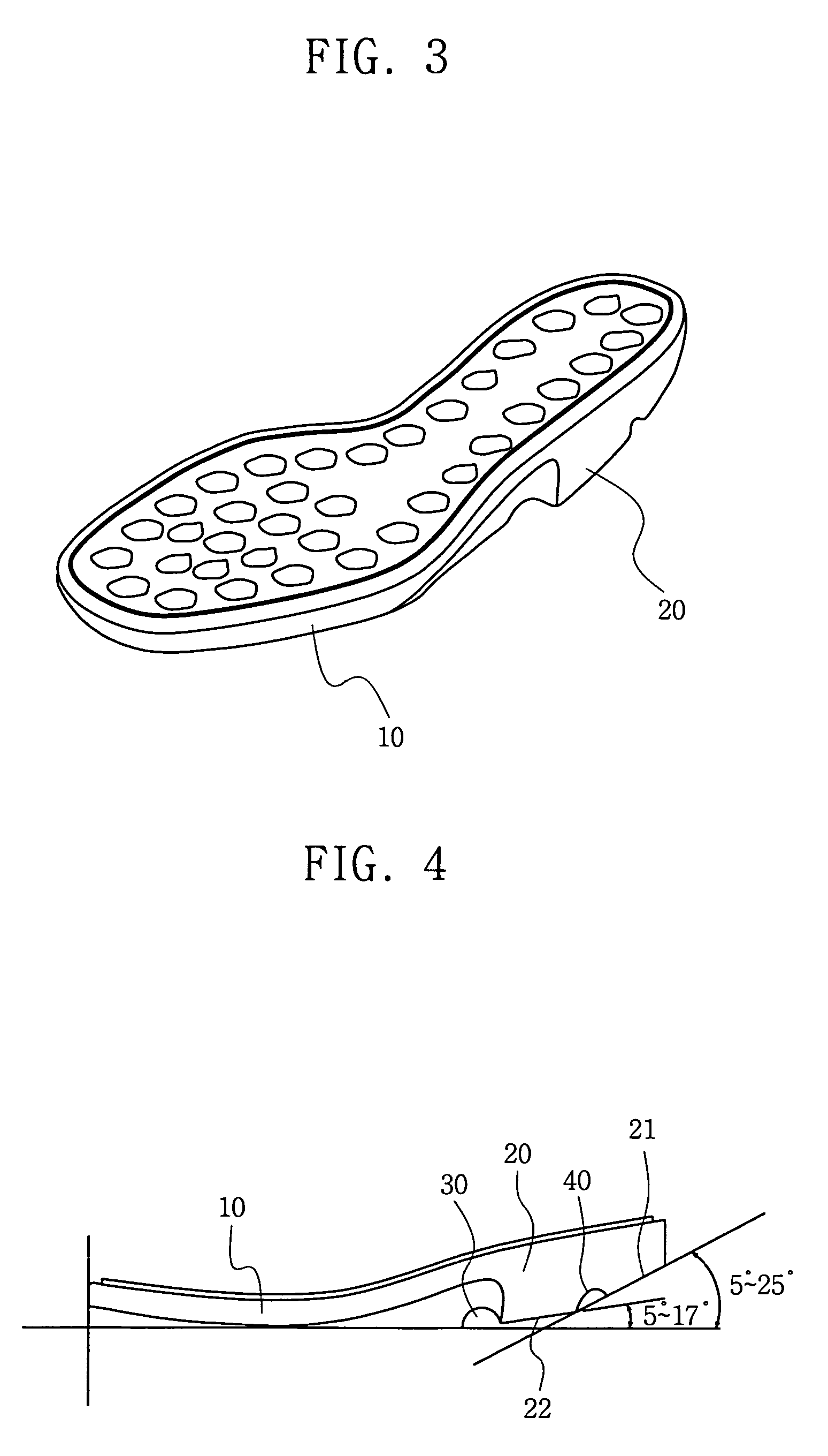 Shoe sole for triple-time stepping