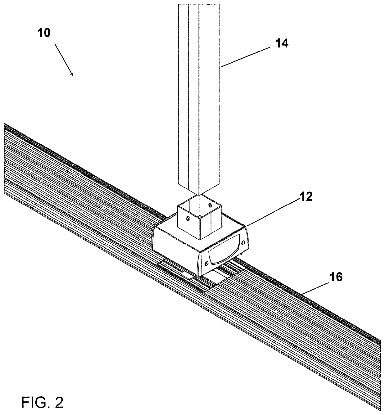 Service pole assemblies and fittings for floor mounted service pole integration