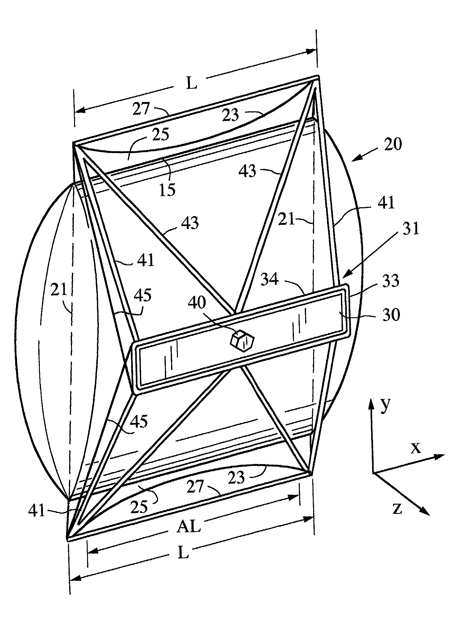 Inflatable reflector antenna for space based radars