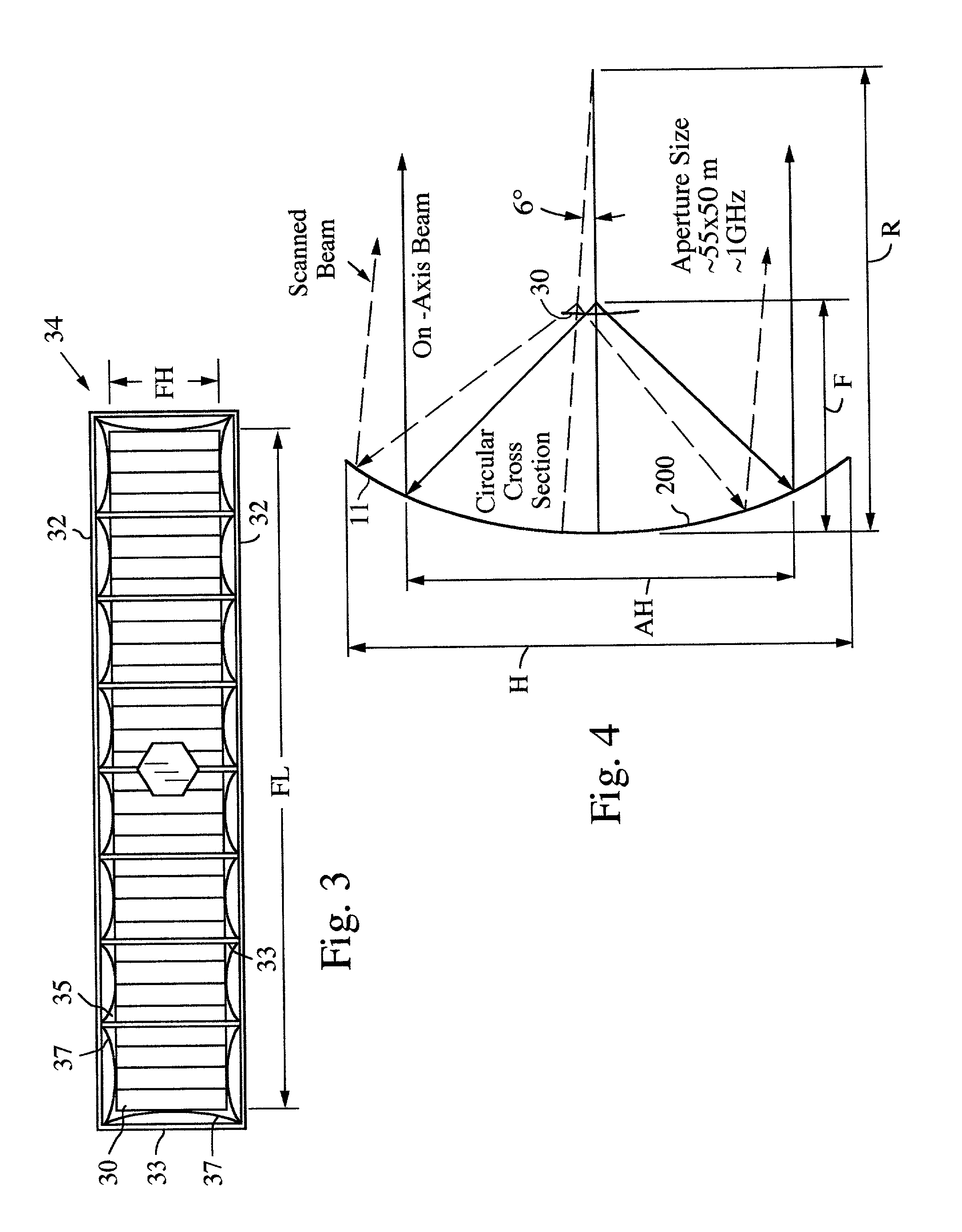 Inflatable reflector antenna for space based radars