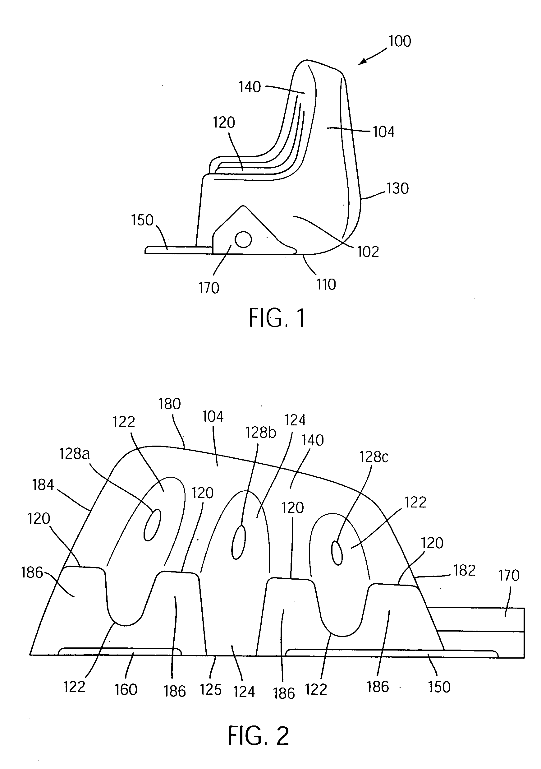 Footwear with a bladder type stabilizer