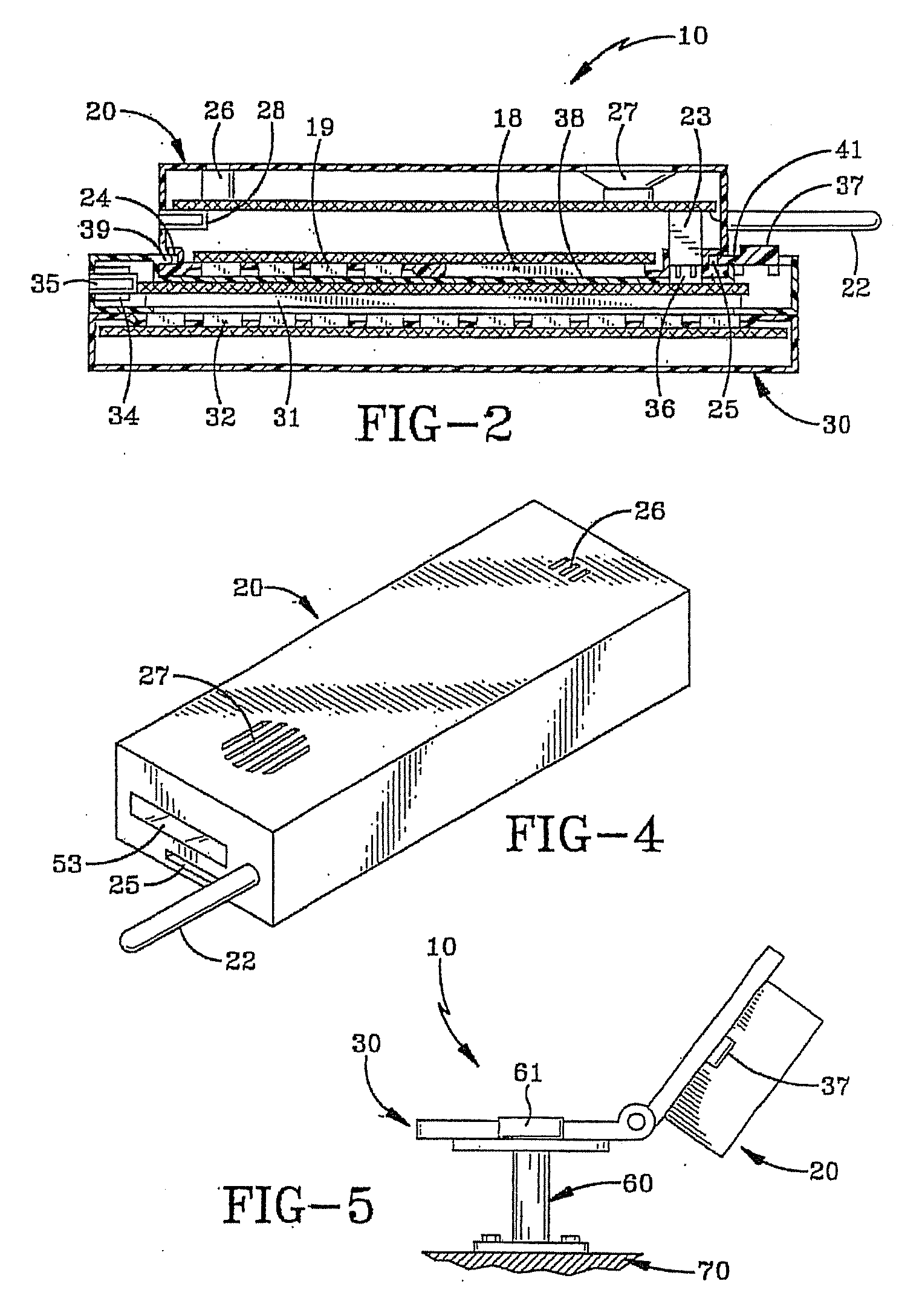 Docking display station with docking port for retaining a hands-free headset therein