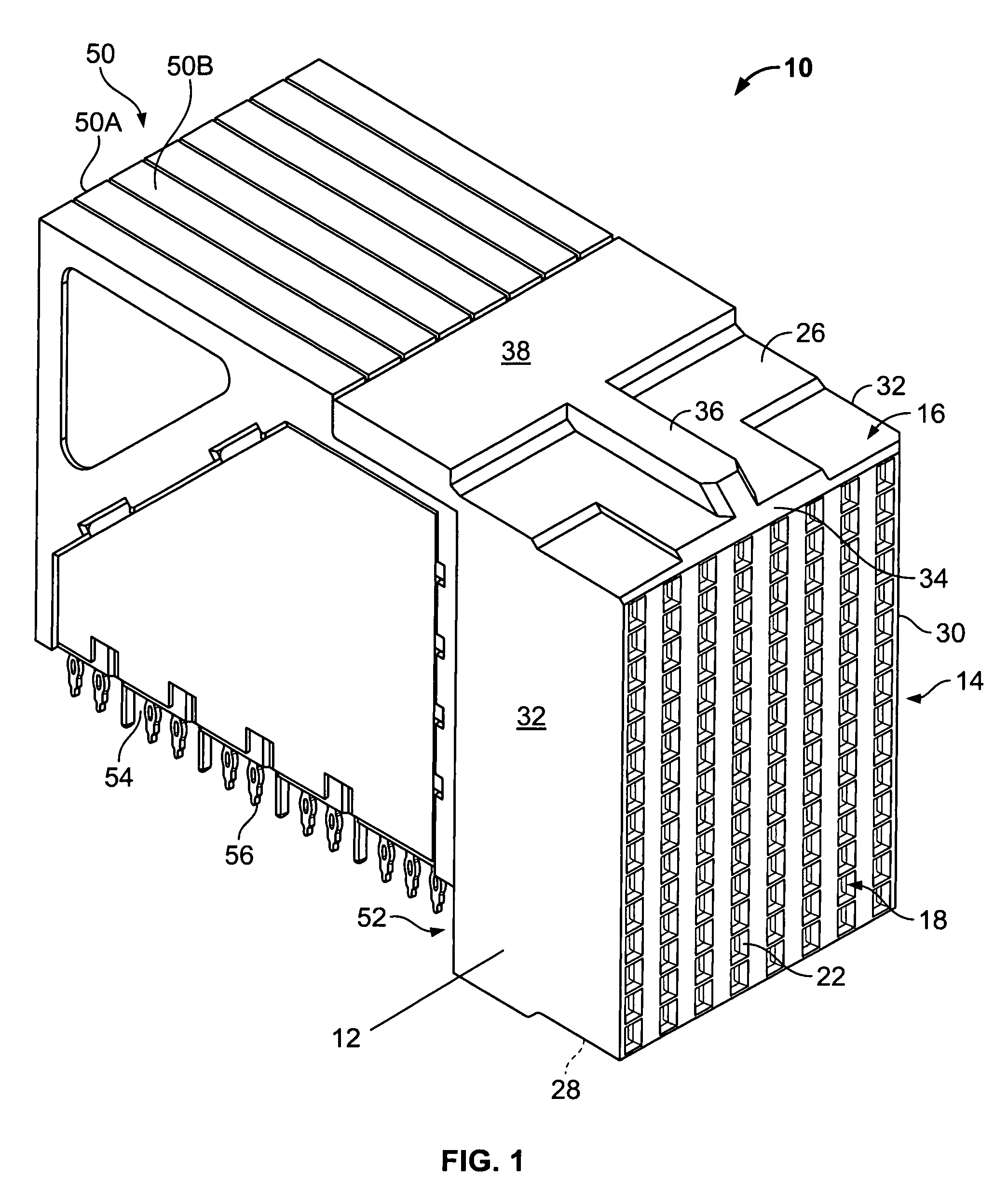 Skew controlled leadframe for a contact module assembly