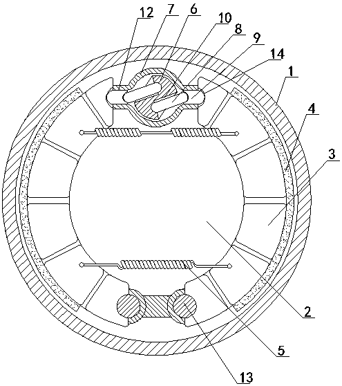 Actuation and expansion device for automobile drum brake and drum brake