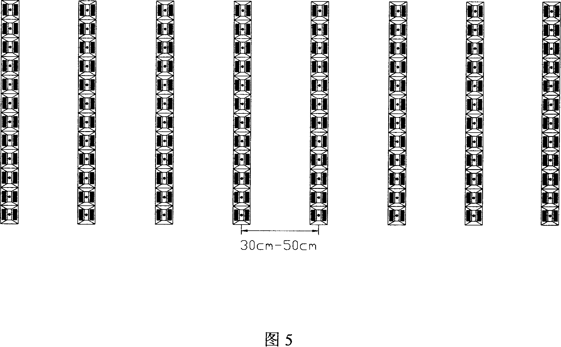 Multi-channel strip-shaped convex belt combined type vibration deceleration strip