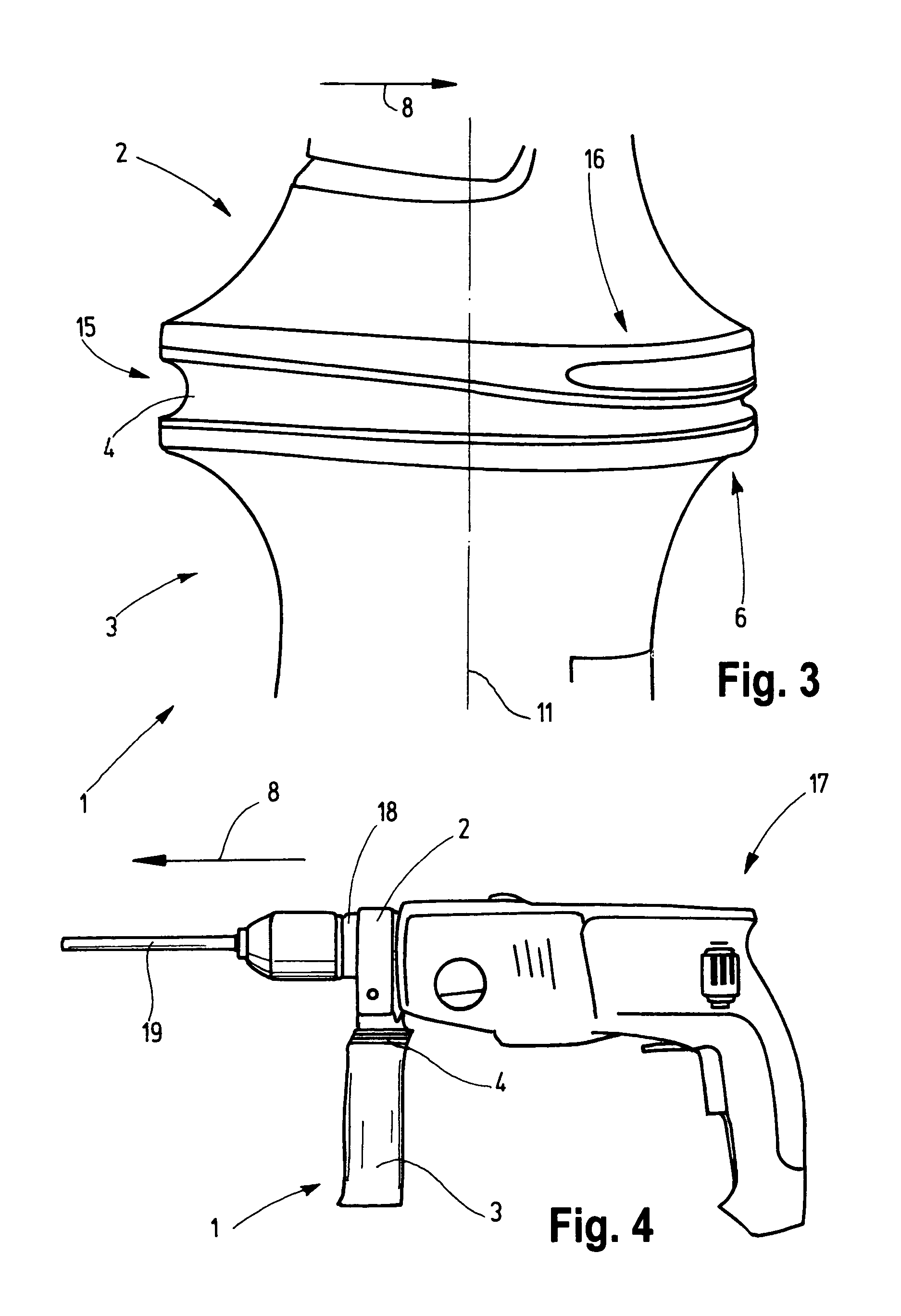 Auxiliary handle, and hand power tool provided therewith