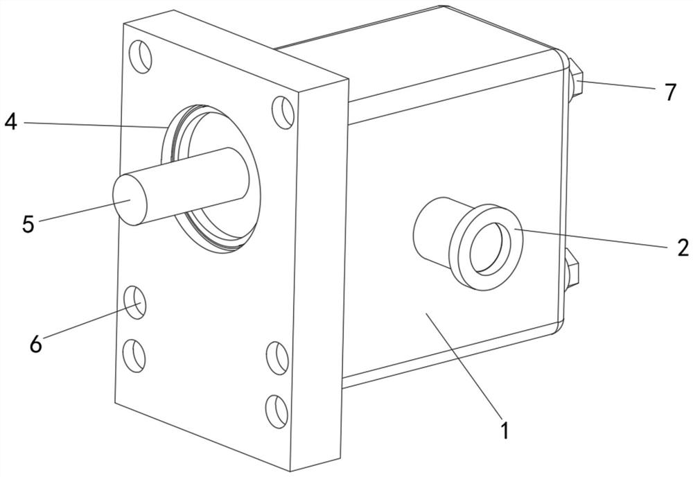 Hydraulic gear pump capable of efficiently damping