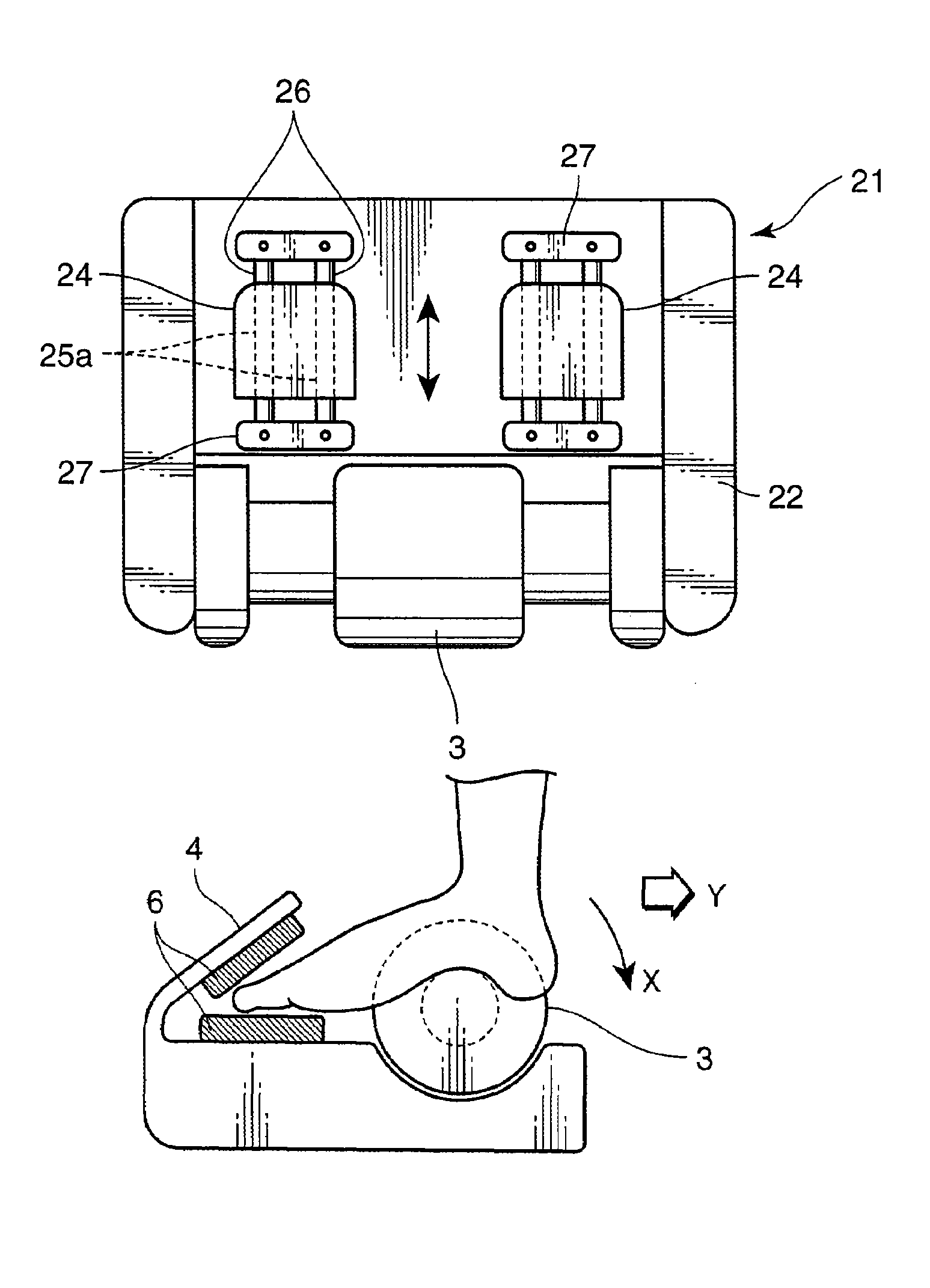 Foot massaging apparatus with rotatable roller and toe pinching unit