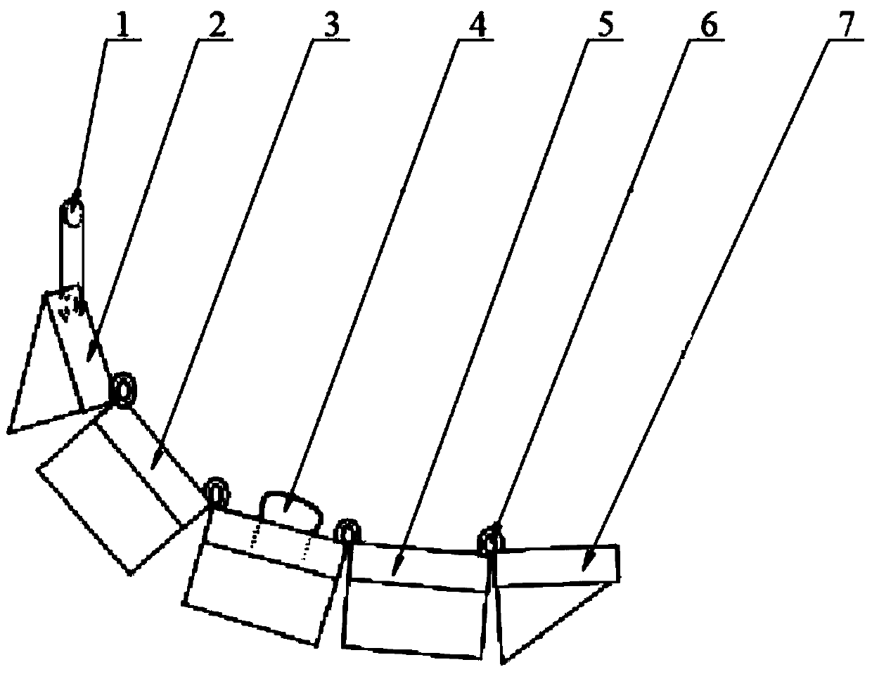 Reverse folding type ground anchor of power transmission line