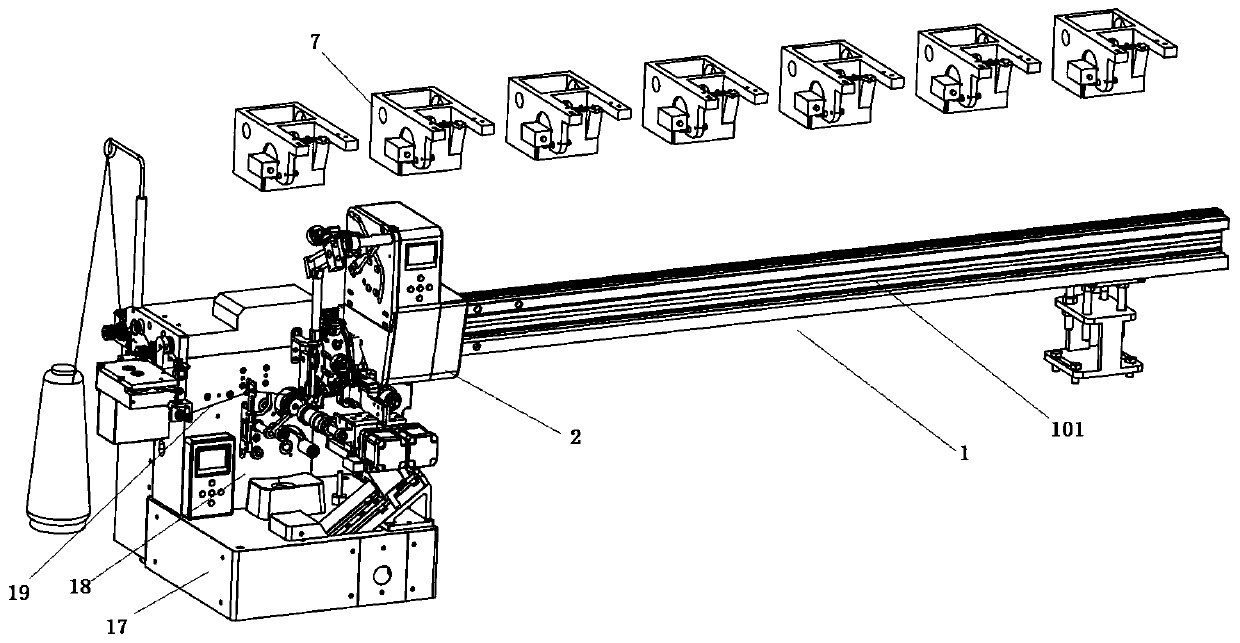 Multi-station automatic bobbin case replacing, thread removing, winding and assembling integrated system and process method