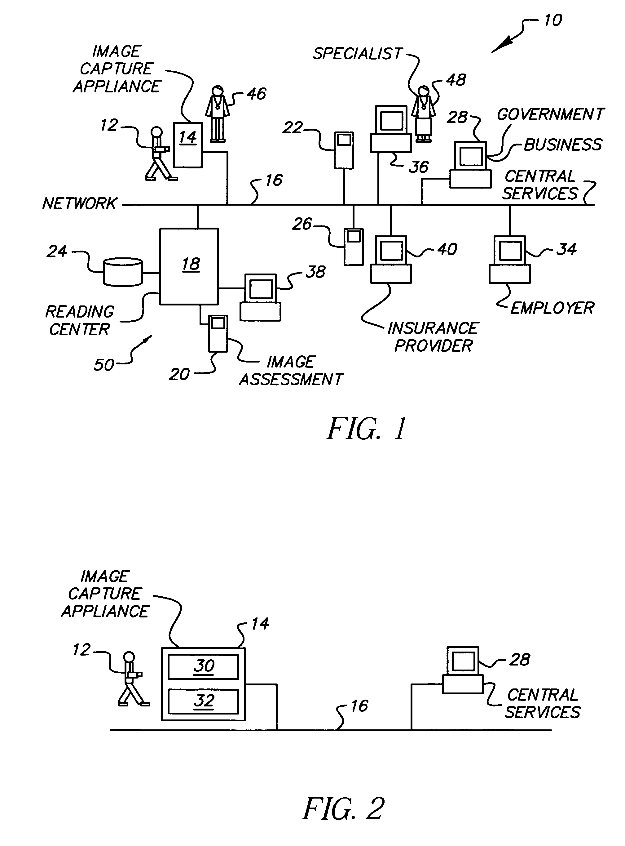 Networked system for routing medical images