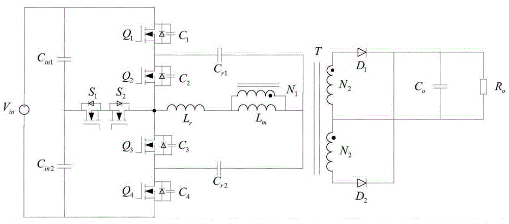 Wide input range three-level LLC resonant converter and level switching control method