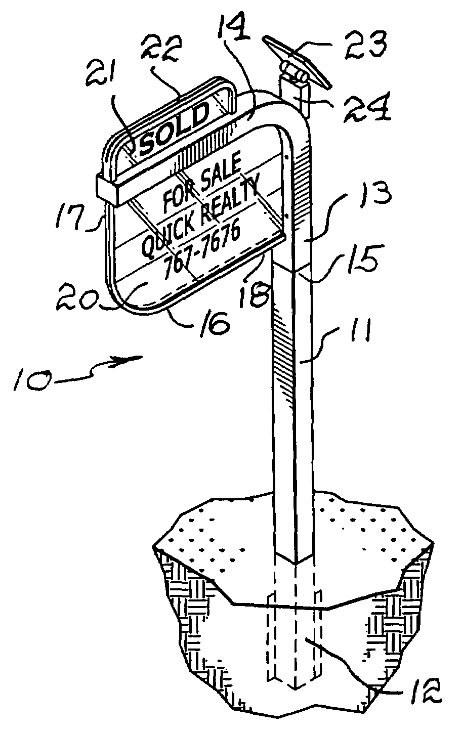 Display sign post
