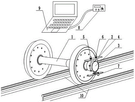 Anti-electromagnetic-interference train wheel vibration measurement method based on axle box acceleration
