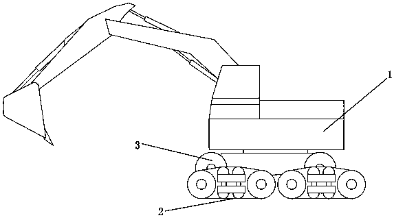 Wheel change excavator capable of being automatically lubricated and wheel change method thereof