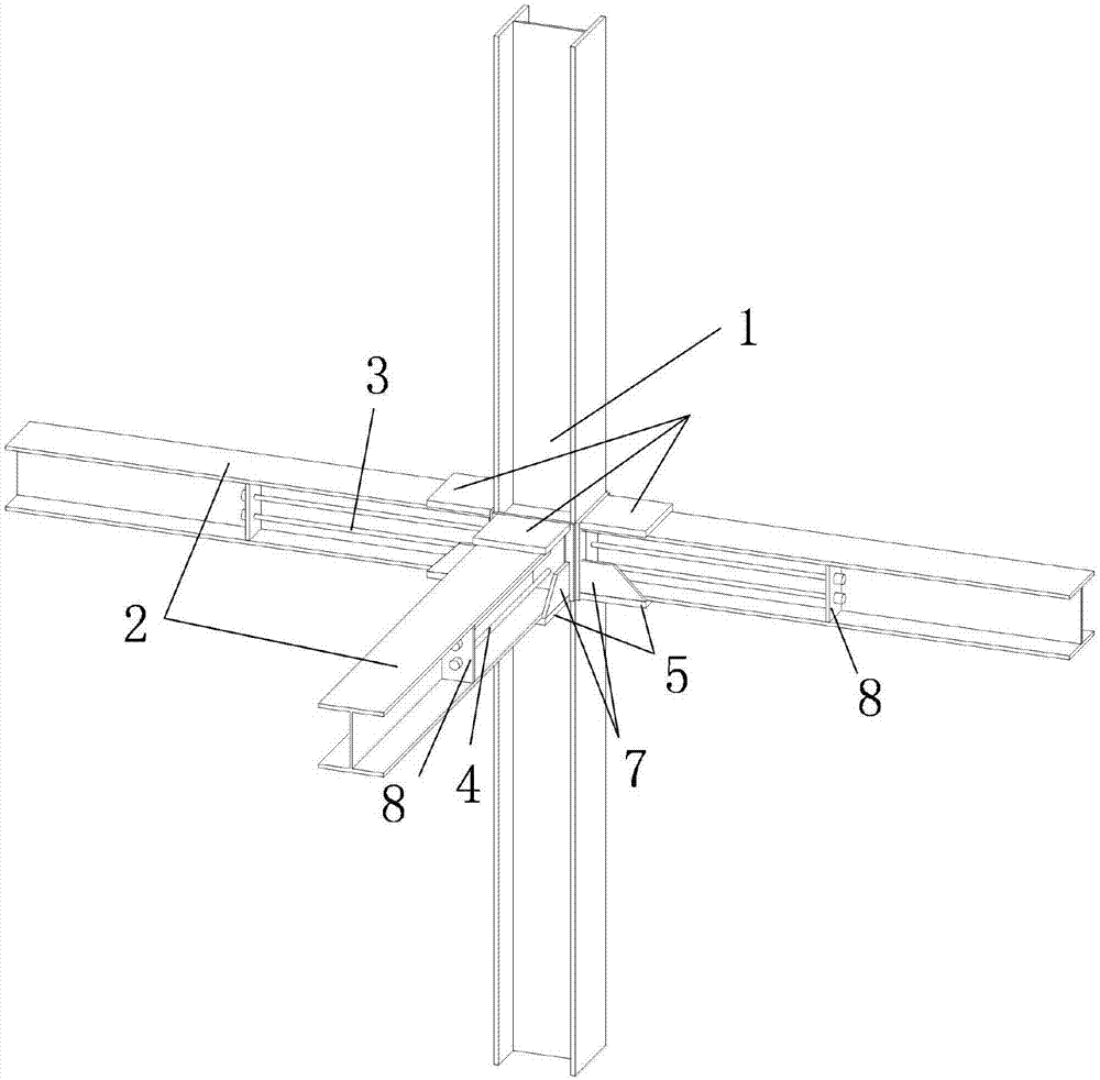 H-shaped steel column framework system of fabricated modularized self-resetting steel structure for multi-storey and high-rise building