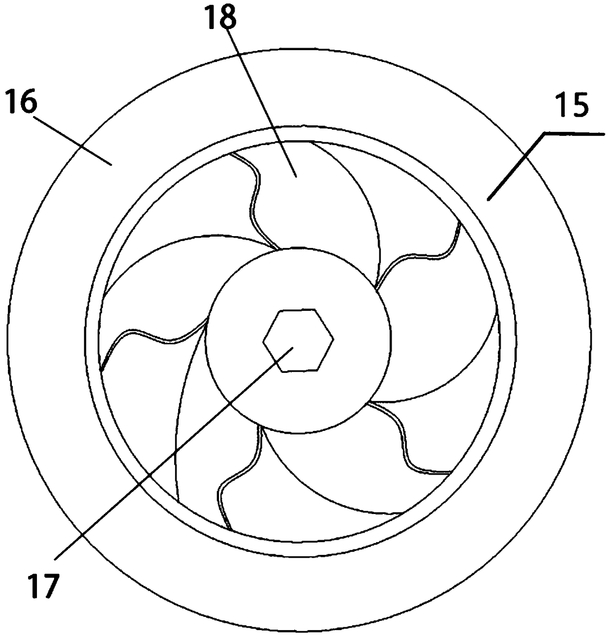 Centrifugal water pump formed through spinning-stamping welding of steel plates