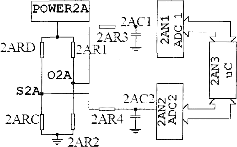 Circuit structure for collecting sensor signal of catalytic combustion type fuel gas