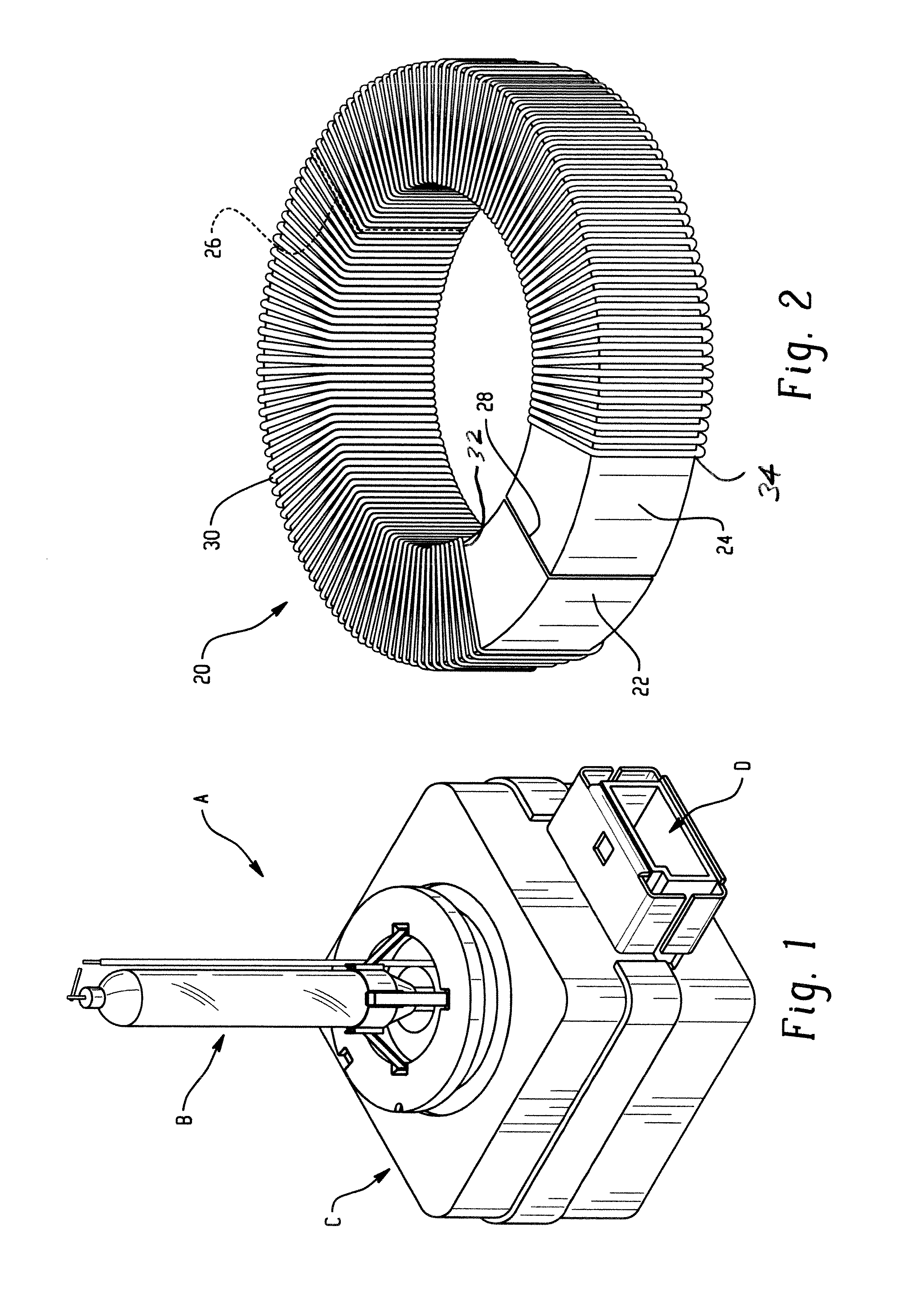 High voltage transformer and a novel arrangement/method for hid automotive headlamps