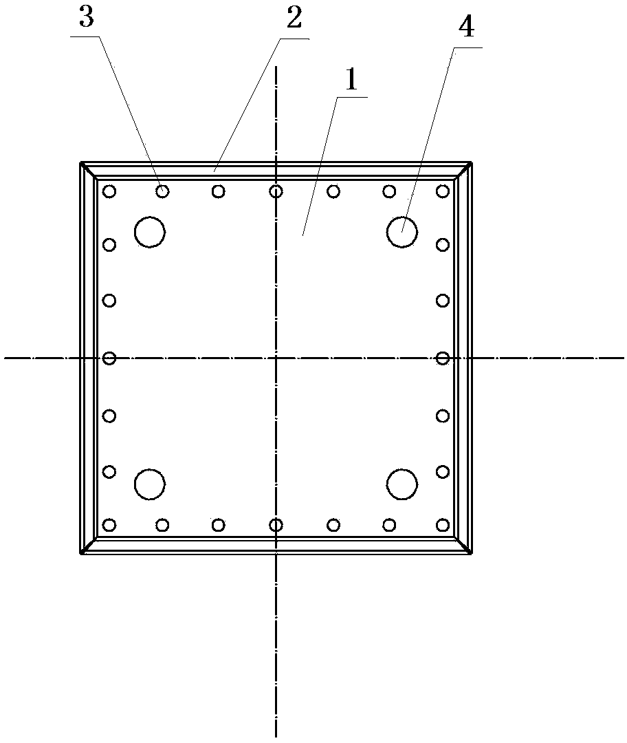 Full pre-stressing solid square pile end board
