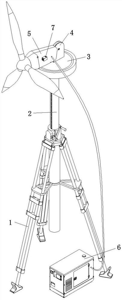 Wind power generation device for field camping