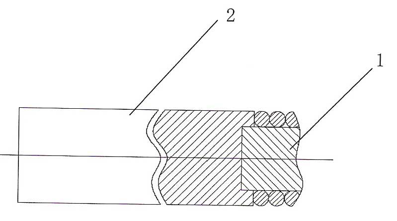 Inserted inlaid butt welding structure of ceramic metal halide electrode