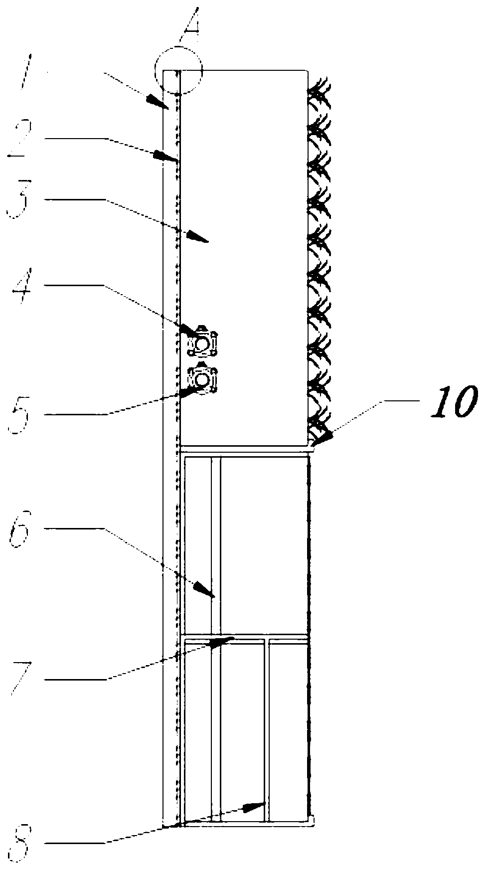 Automatic irrigating and vertical greening device based on porous suction filtration material