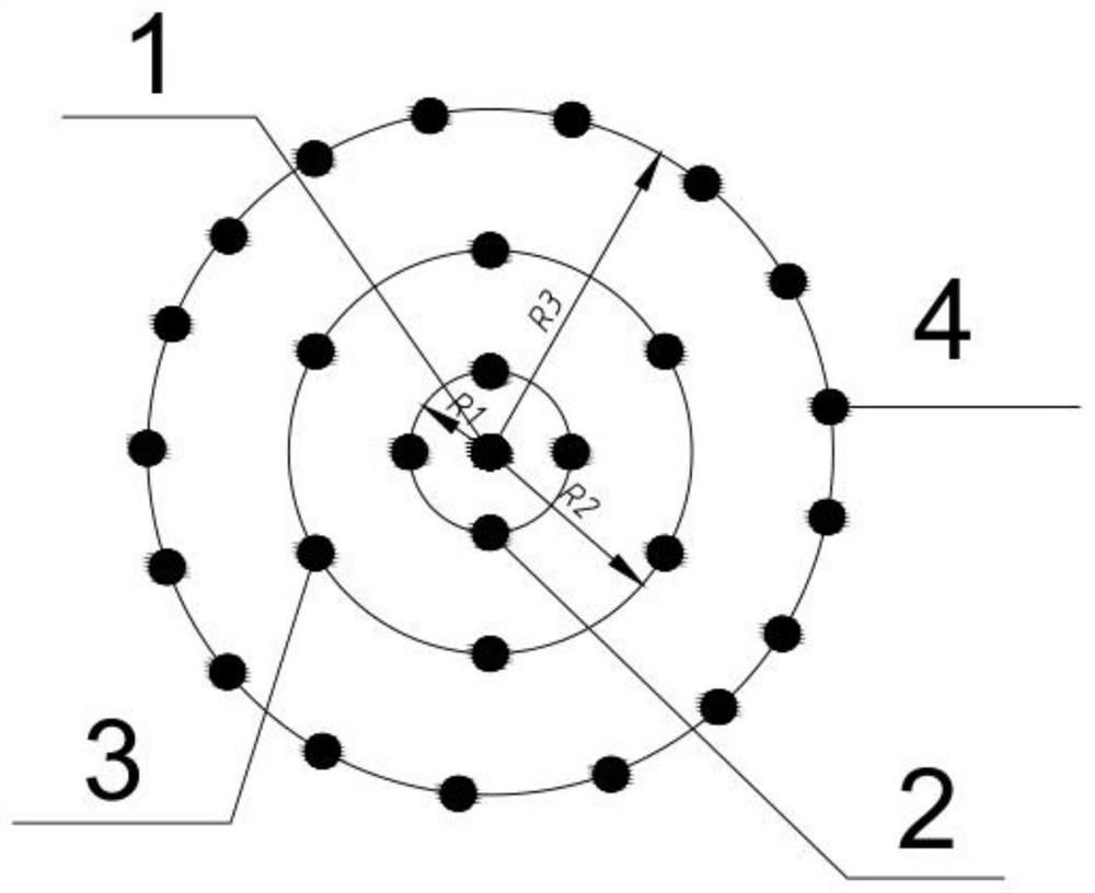 One-time blasting excavation forming method of offshore rock-socketed pile foundation