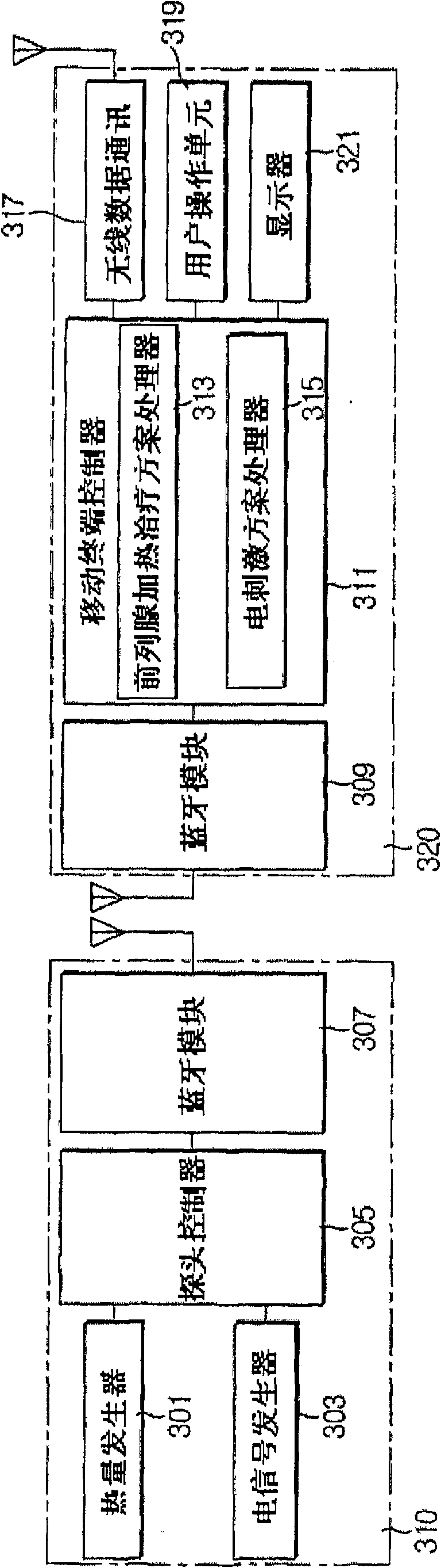 Probe module for treating prostate diseases and portable prostate medical treatment apparatus