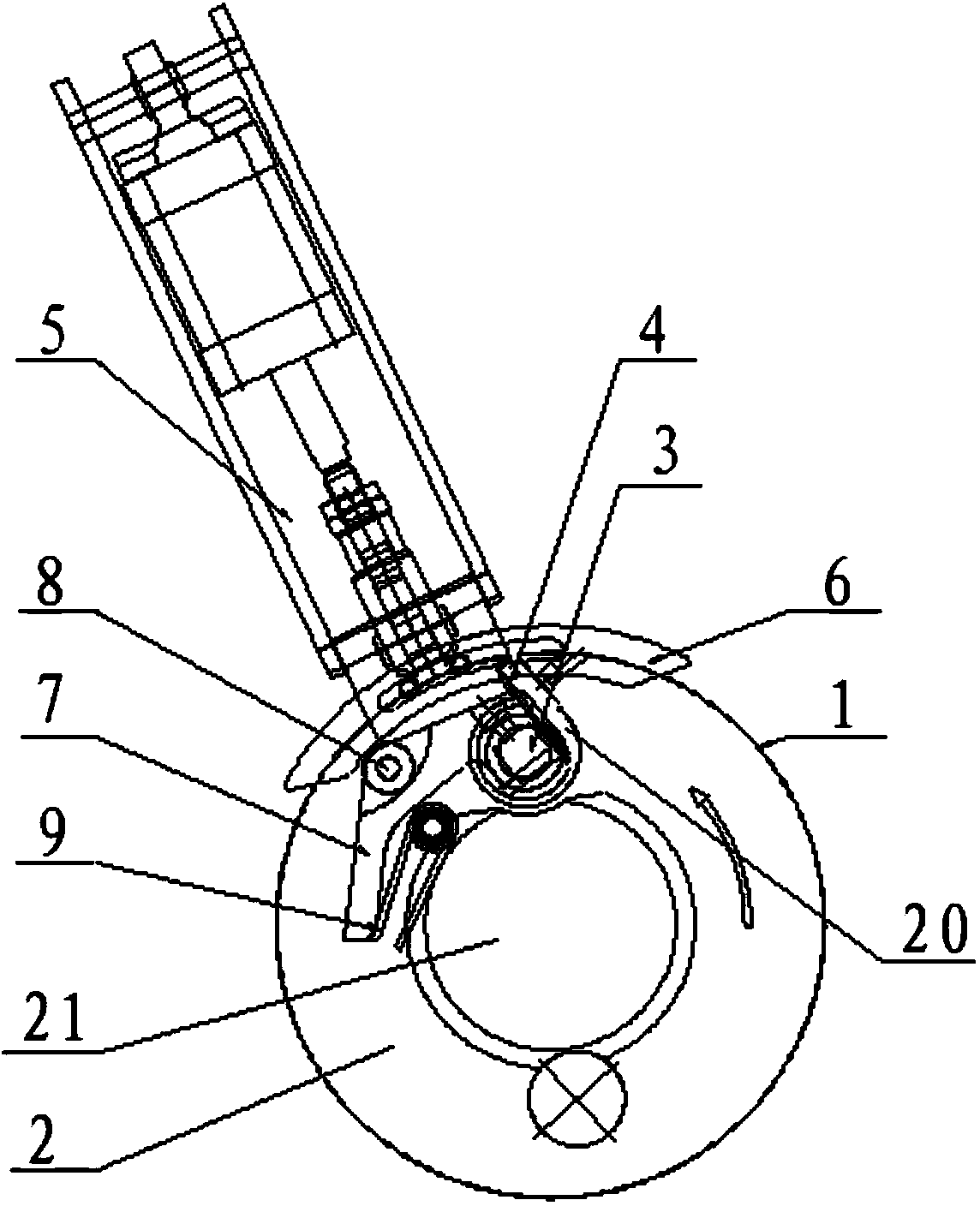Automatic locking device of printing plate