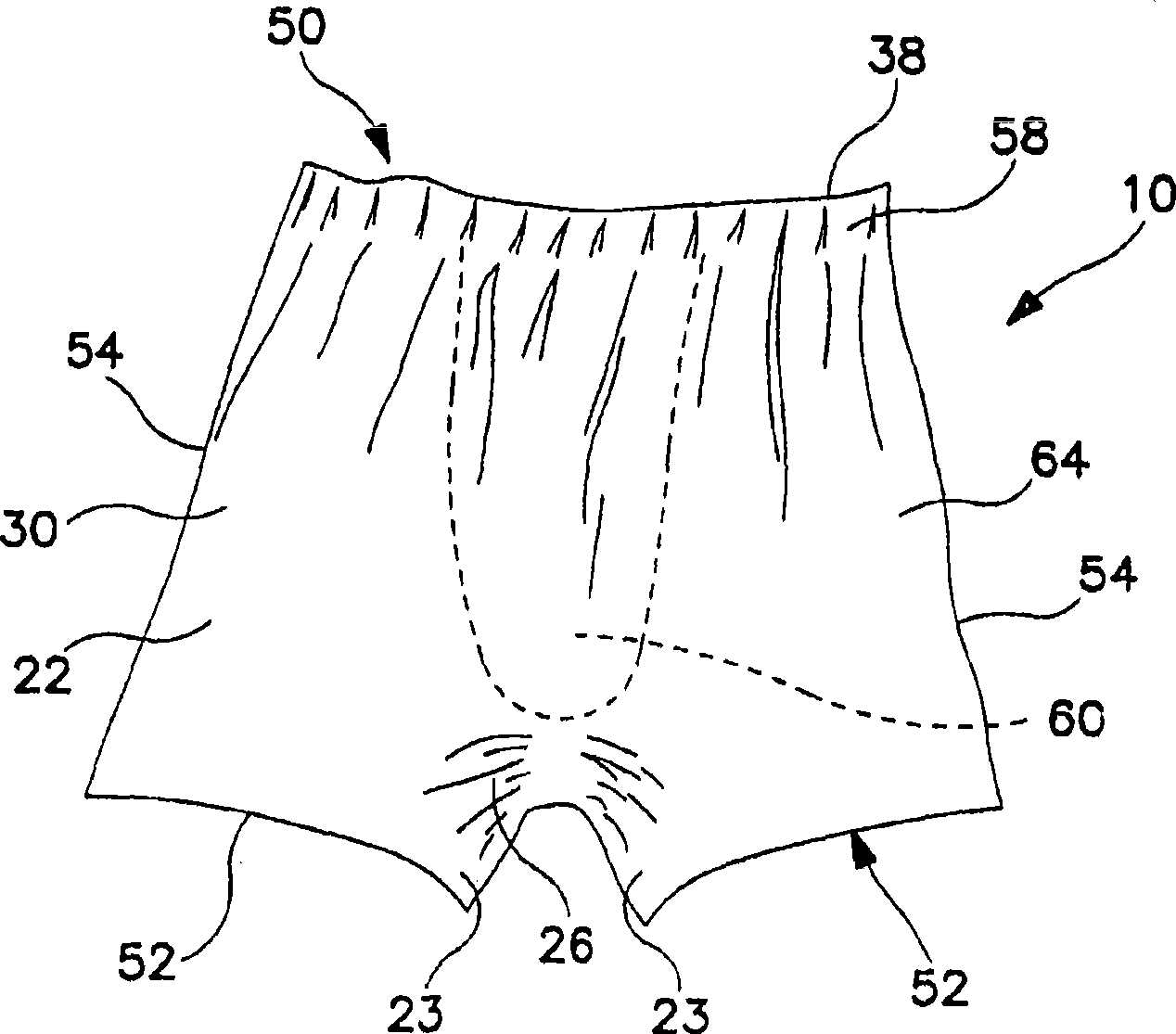 Process to make boxer shorts having a contracted crotch region