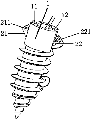 Anchor bolt with line